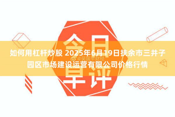 如何用杠杆炒股 2025年6月19日扶余市三井子园区市场建设运营有限公司价格行情
