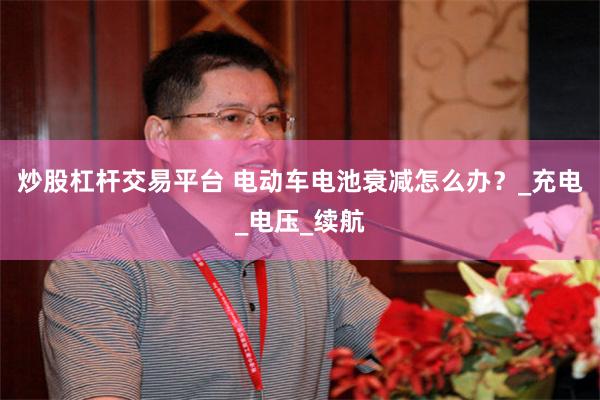 炒股杠杆交易平台 电动车电池衰减怎么办？_充电_电压_续航